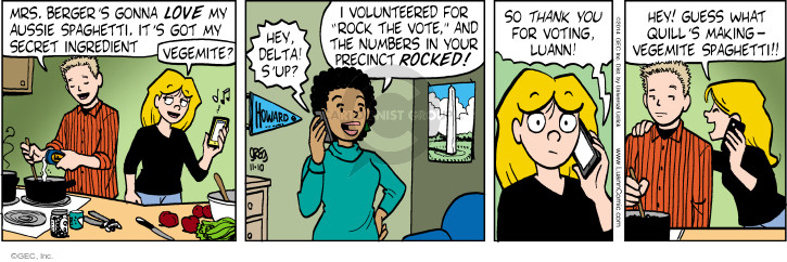 Comic Strip Greg Evans  Luann 2014-11-10 2014 election