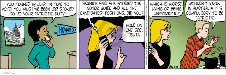 Comic Strip Greg Evans  Luann 2014-11-11 2014 election