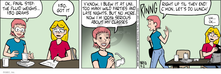 Comic Strip Greg Evans  Luann 2017-09-02 'til