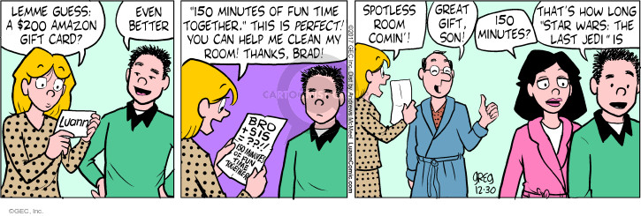 Comic Strip Greg Evans  Luann 2017-12-30 $200