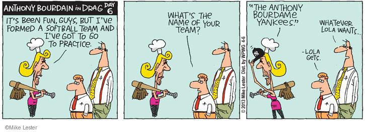 Comic Strip Mike Lester  Mike du Jour 2013-04-06 softball
