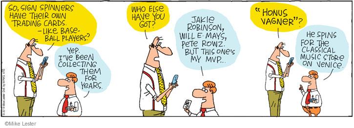 Comic Strip Mike Lester  Mike du Jour 2014-04-15 baseball card