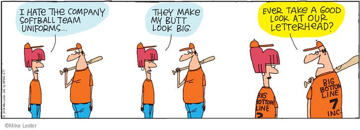 Comic Strip Mike Lester  Mike du Jour 2014-06-11 softball