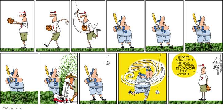 Comic Strip Mike Lester  Mike du Jour 2014-07-20 softball