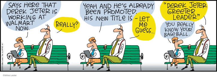 Comic Strip Mike Lester  Mike du Jour 2016-04-07 baseball