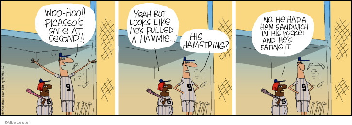 Comic Strip Mike Lester  Mike du Jour 2018-09-07 softball