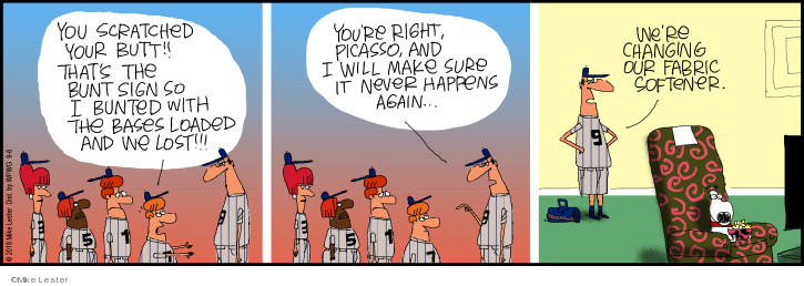Comic Strip Mike Lester  Mike du Jour 2018-09-08 softball