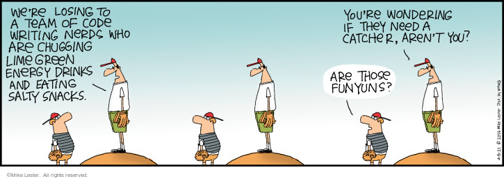 Comic Strip Mike Lester  Mike du Jour 2021-04-08 baseball team