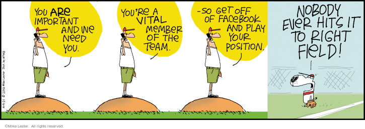 Comic Strip Mike Lester  Mike du Jour 2021-04-09 baseball team