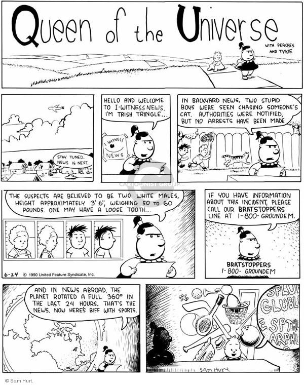 Comic Strip Sam Hurt  Queen of the Universe 1990-06-24 24 hours
