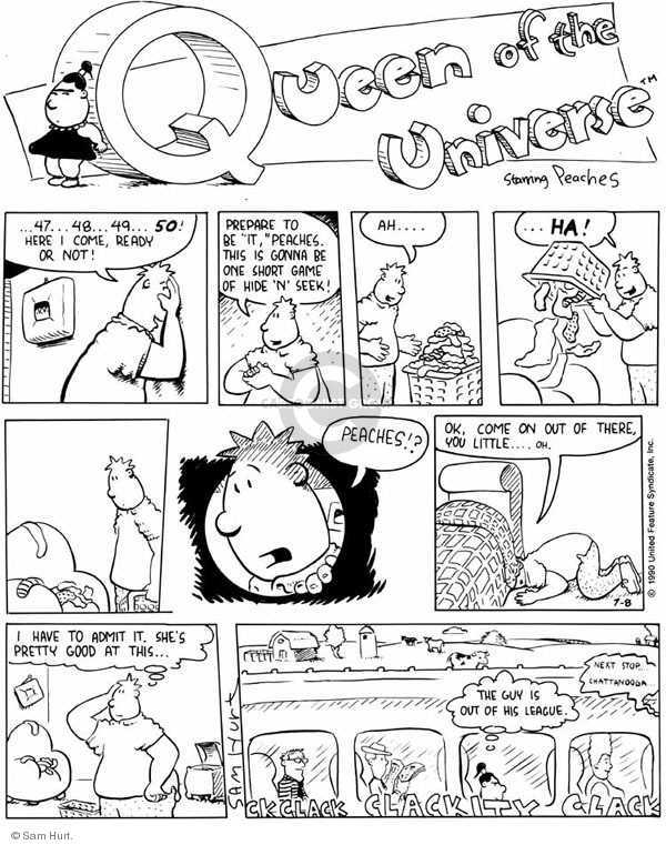 Comic Strip Sam Hurt  Queen of the Universe 1990-07-08 little league