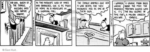 Comic Strip Sam Hurt  Queen of the Universe 1990-09-28 habitat