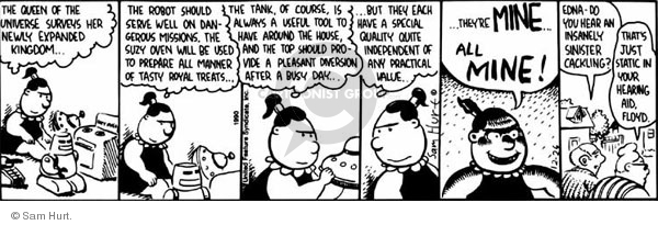 Comic Strip Sam Hurt  Queen of the Universe 1990-12-26 pleasant