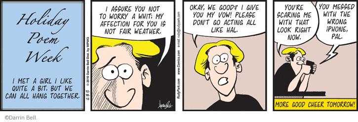 Comic Strip Darrin Bell  Rudy Park 2013-12-18 2001