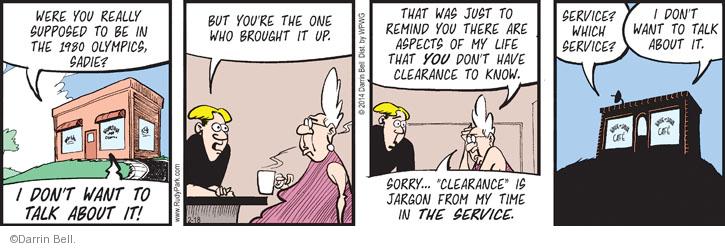 Comic Strip Darrin Bell  Rudy Park 2014-02-18 1980 Olympics