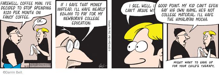 Comic Strip Darrin Bell  Rudy Park 2014-05-12 $120