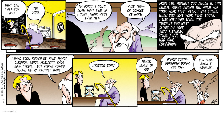 Comic Strip Darrin Bell  Rudy Park 2014-11-02 'twas
