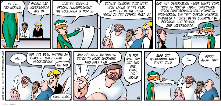 Comic Strip Darrin Bell  Rudy Park 2015-01-18 3-D movie