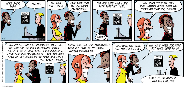 Comic Strip Darrin Bell  Rudy Park 2015-05-17 $12