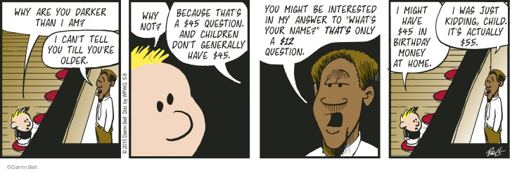 Comic Strip Darrin Bell  Rudy Park 2015-05-09 $12