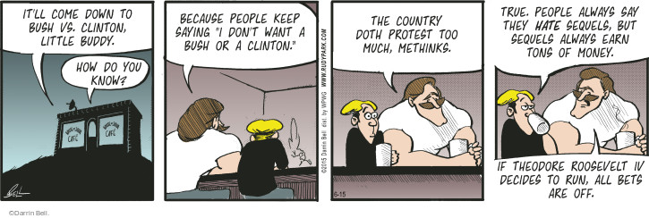 Comic Strip Darrin Bell  Rudy Park 2015-06-15 2016 election Jeb Bush
