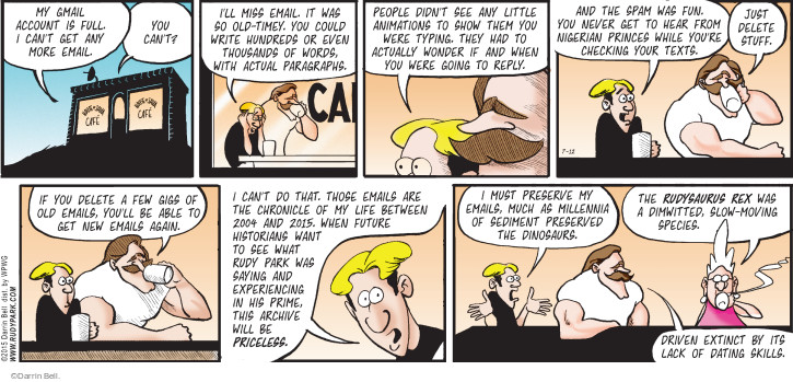 Comic Strip Darrin Bell  Rudy Park 2015-07-12 2004