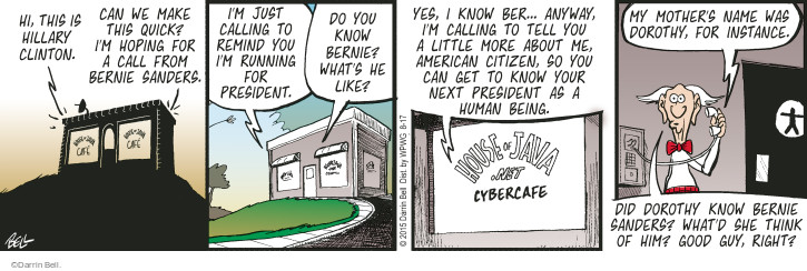 Comic Strip Darrin Bell  Rudy Park 2015-08-17 2016 Election Bernie Sanders