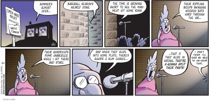 Comic Strip Darrin Bell  Rudy Park 2015-09-20 baseball bat