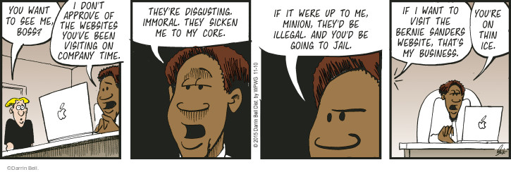 Comic Strip Darrin Bell  Rudy Park 2015-11-10 2016 Election Bernie Sanders