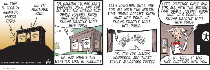Comic Strip Darrin Bell  Rudy Park 2016-02-15 2016 election Marco Rubio