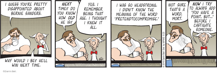 Comic Strip Darrin Bell  Rudy Park 2016-06-23 2016 Election Bernie Sanders