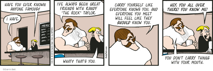 Comic Strip Darrin Bell  Rudy Park 2016-09-08 disposition