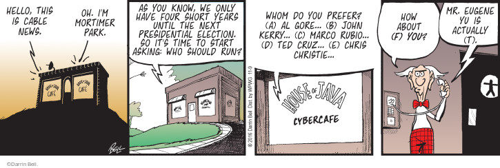 Comic Strip Darrin Bell  Rudy Park 2016-11-09 2020 election candidate