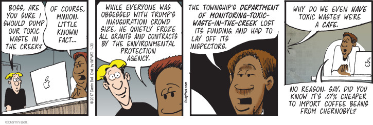 Comic Strip Darrin Bell  Rudy Park 2017-01-30 Environmental Protection Agency