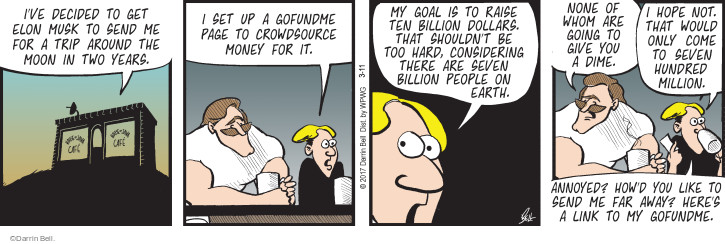 Comic Strip Darrin Bell  Rudy Park 2017-03-11 $2.00