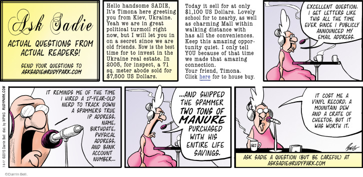 Comic Strip Darrin Bell  Rudy Park 2017-07-09 2005