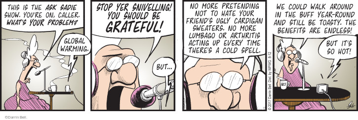 Comic Strip Darrin Bell  Rudy Park 2017-08-12 environment