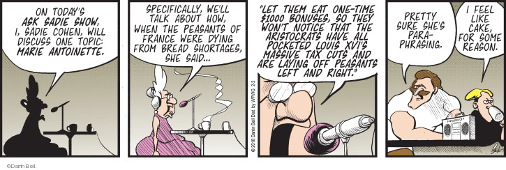 Comic Strip Darrin Bell  Rudy Park 2018-02-02 $1,000