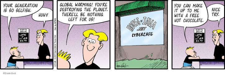 Comic Strip Darrin Bell  Rudy Park 2020-02-11 environment