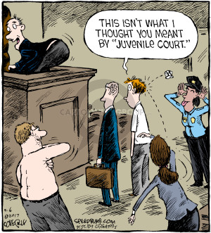 This isnt what I thought you meant by "juvenile court."
