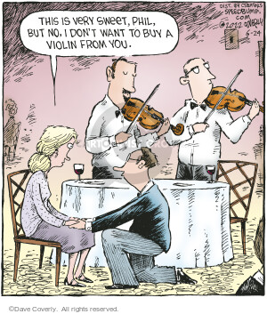 This is very sweet, Phil, but no, I dont want to buy a violin from you.
