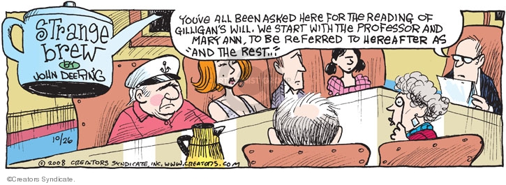 Comic Strip John Deering  Strange Brew 2008-10-26 1960s