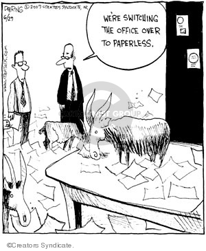 Comic Strip John Deering  Strange Brew 2009-06-29 recycle