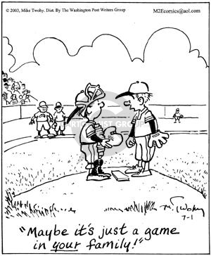 Comic Strip Mike Twohy  That's Life 2003-07-01 baseball field