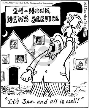 Comic Strip Mike Twohy  That's Life 2003-11-14 24-hour news
