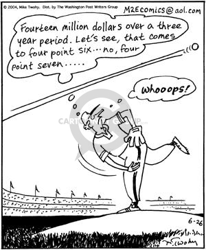 Comic Strip Mike Twohy  That's Life 2004-06-26 baseball hit