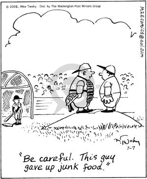 Comic Strip Mike Twohy  That's Life 2005-07-07 baseball